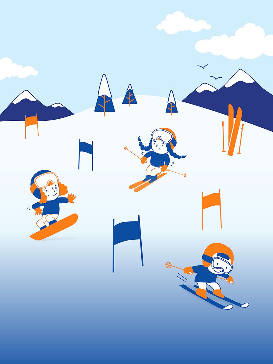 Migros Ski Day Illustrationen